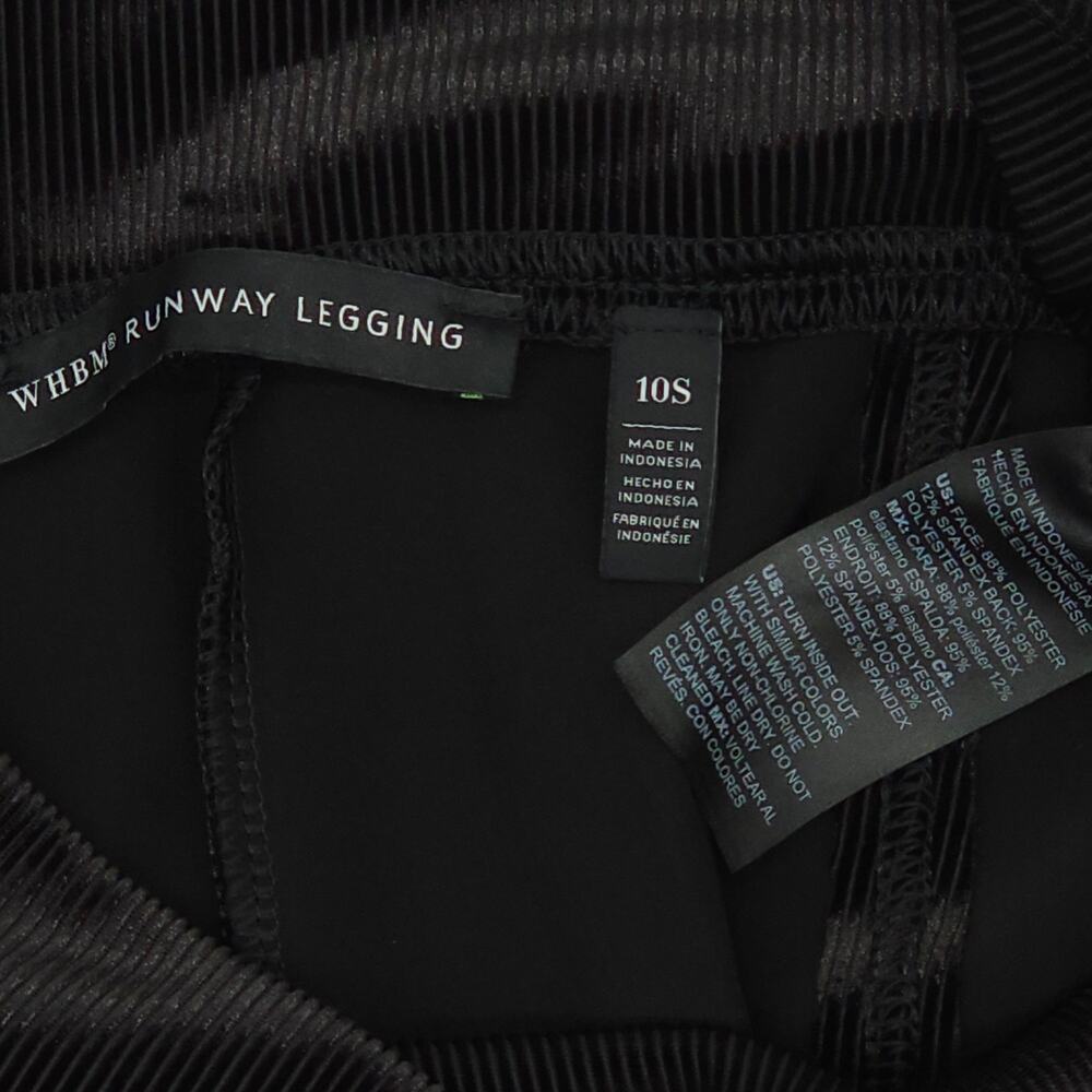 White House Black Market Leggings Womens 10 Short Black Corduroy Stretch Runway - Picture 7 of 12